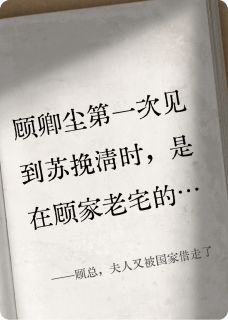 顾总，夫人又被国家借走了