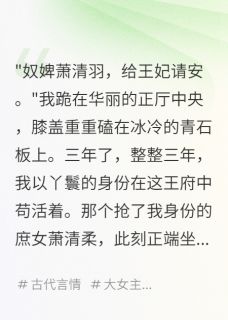 庶女夺嫡三年，我的真实身份曝光