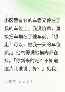 坏邻居又把车停在我的车位