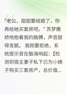 妻子瞒着我给小姨子买三套房